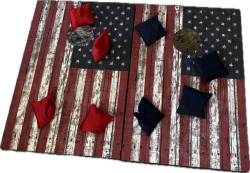 Cornhole Game, American Flag